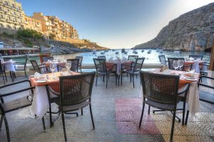 Malta and Gozo Diving holidays St.Patricks outside restaurant