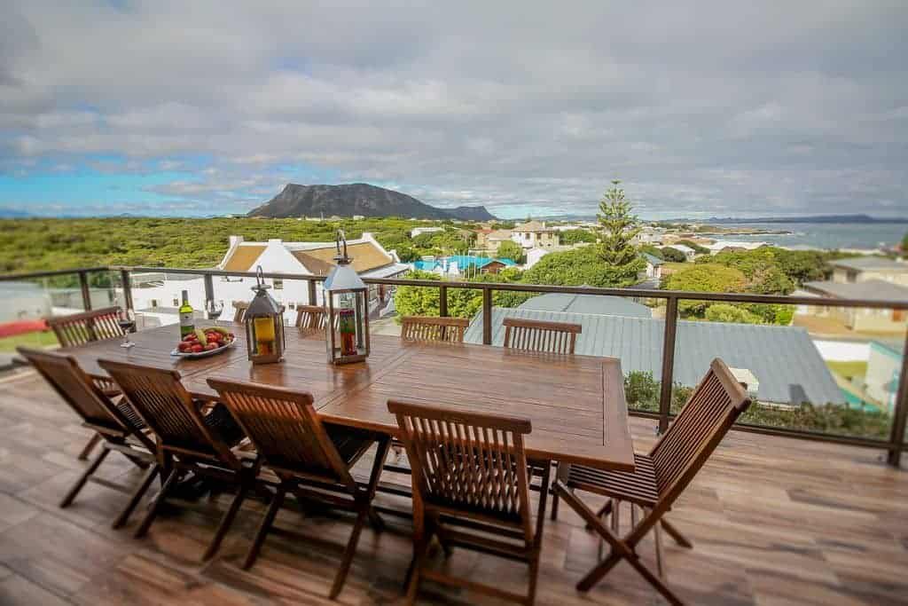 South Africa Diving Holidays Gansbaai Great White Sharks Guest House outside decking