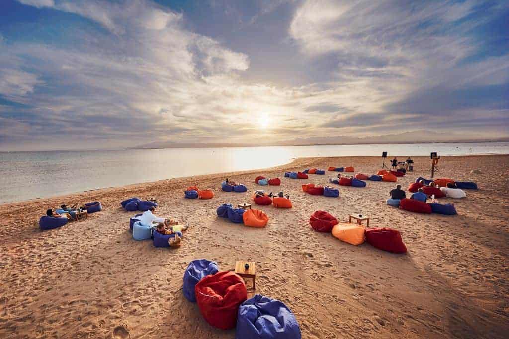 Red Sea Egypt Diving Holidays Soma Bay Kempinski Hotel Beach Sundowner